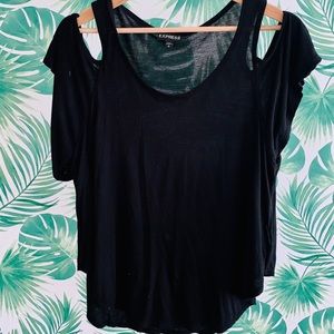 Express partial off the shoulder tee